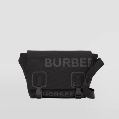 Horseferry Print Nylon Small Messenger Bag in Black - Men | Burberry® Official