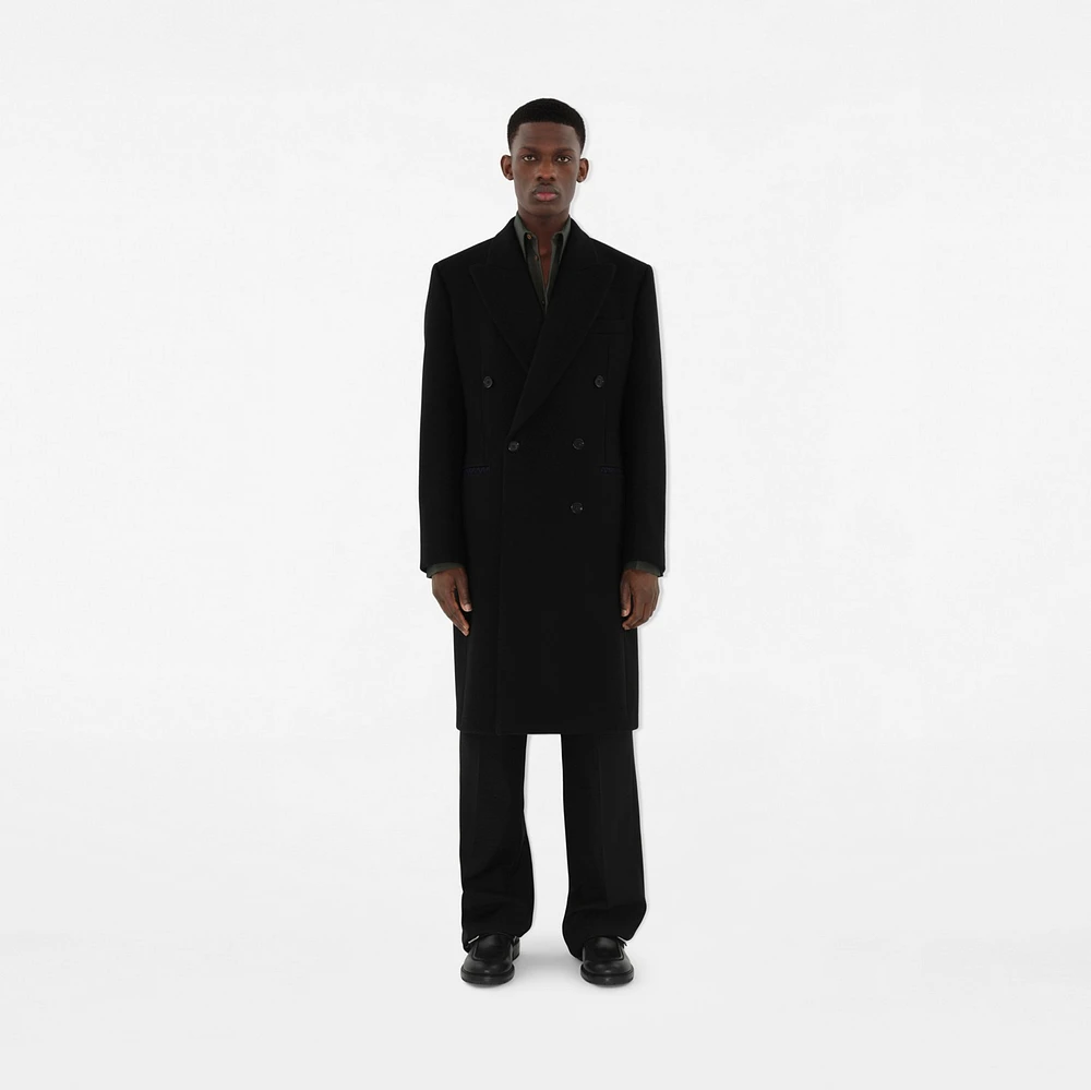 Wool Tailored Coat in Black - Men | Burberry® Official