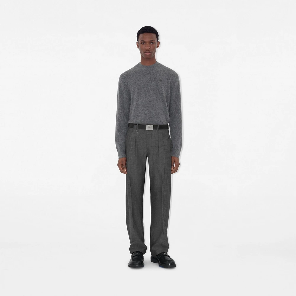 Cashmere Blend Sweater in Grey - Men | Burberry® Official
