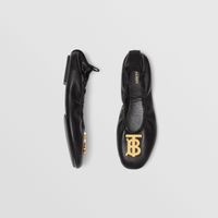 Monogram Motif Leather Ballerinas Black | Burberry® Official