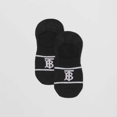 Monogram Intarsia Cotton Blend Sneaker Socks | Burberry® Official