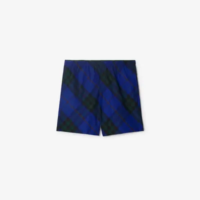Check Swim Shorts in Knight - Men | Burberry® Official