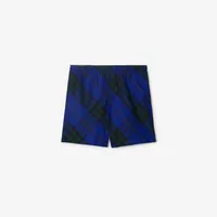 Check Swim Shorts in Knight - Men | Burberry® Official