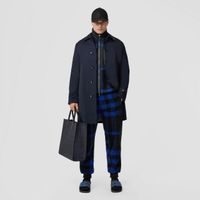 The Mid-length Paddington Heritage Car Coat Coal Blue - Men | Burberry® Official