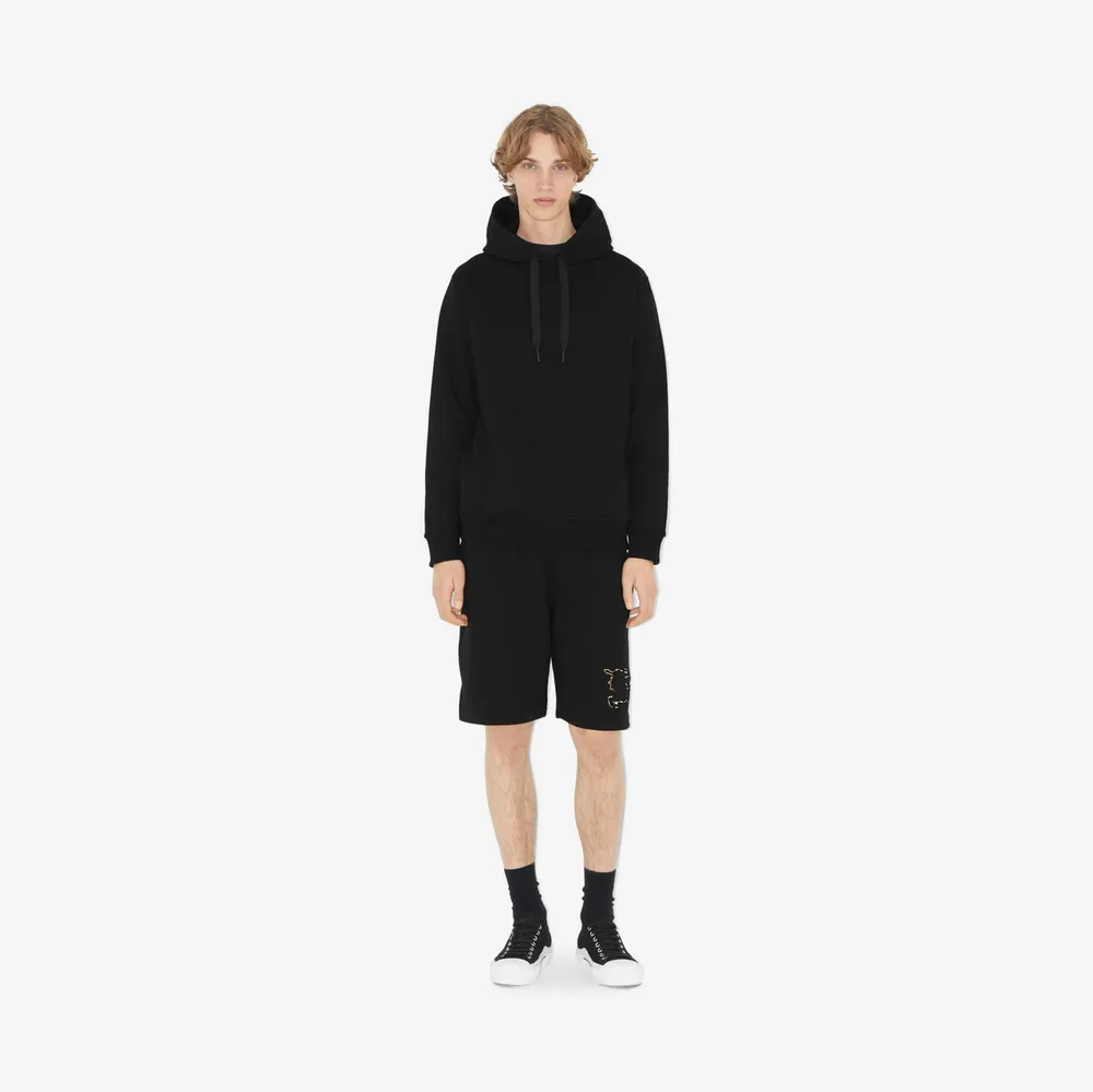 Cotton Sweatshirt in Black - Men