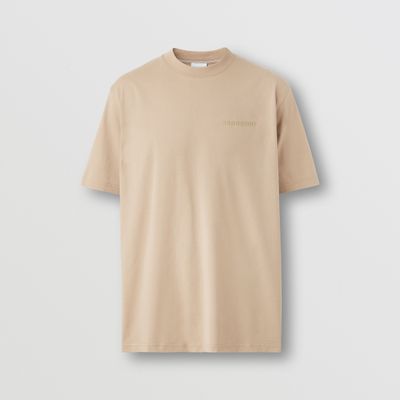 Logo Print Cotton T-shirt Soft Fawn - Men | Burberry® Official