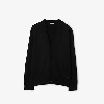 Cashmere Cardigan in Black - Men | Burberry® Official