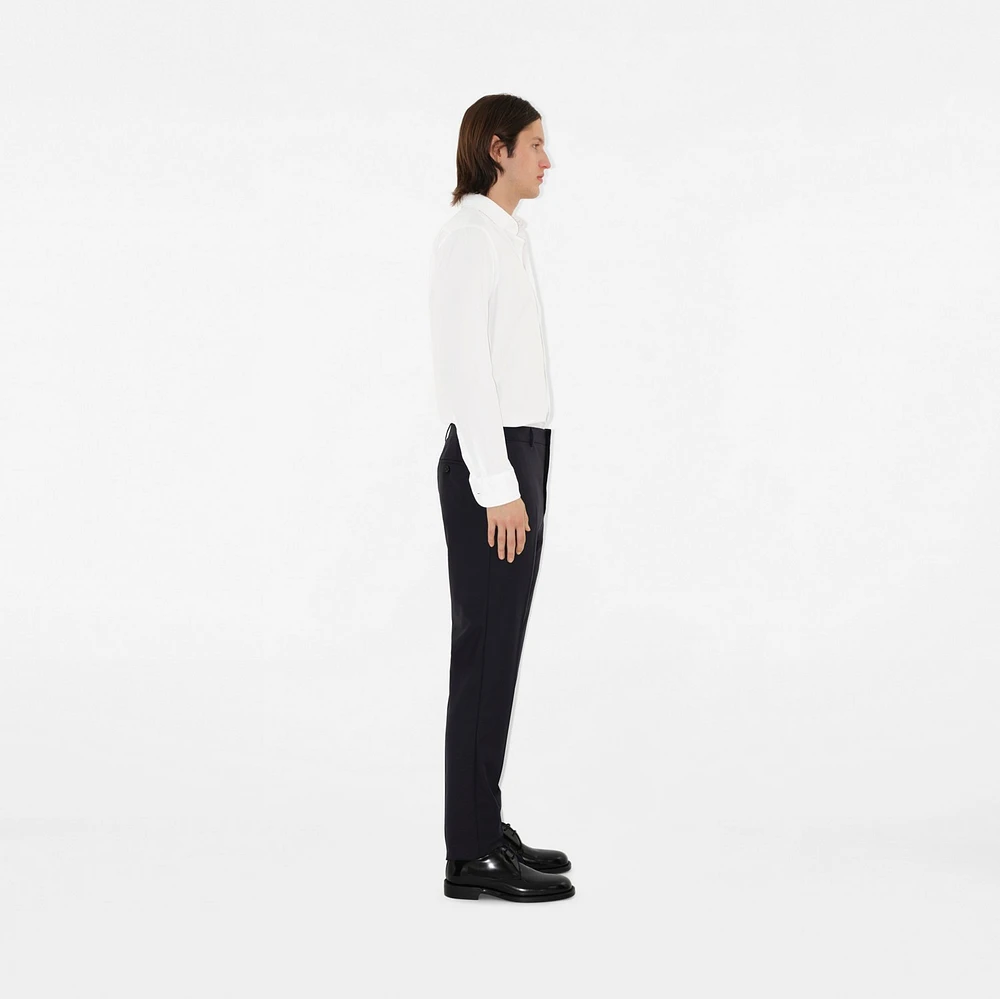 Wool Tailored Trousers in Dark navy - Men | Burberry® Official