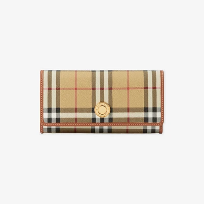 Check Continental Wallet in Archive beige - Women | Burberry® Official