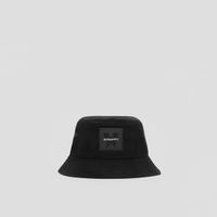 Logo Appliqué Cotton Gabardine Bucket Hat Black | Burberry® Official