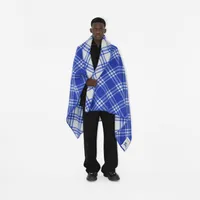 Check Wool Blanket in Knight | Burberry® Official