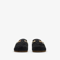 Check Suede Urchin Clogs in Black - Men | Burberry® Official