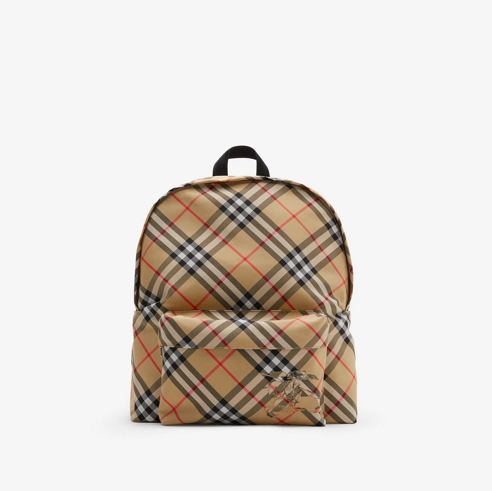 Check Backpack in Sand - Men | Burberry® Official