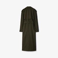 Long Stretch Wool Trench Coat in Brown melange - Men | Burberry® Official