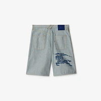 EKD Denim Shorts in Denim blue - Men, Cotton | Burberry® Official