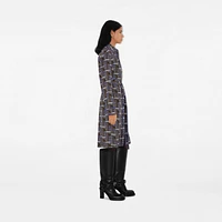 Bus Silk Shirt Dress in Knight - Women | Burberry® Official