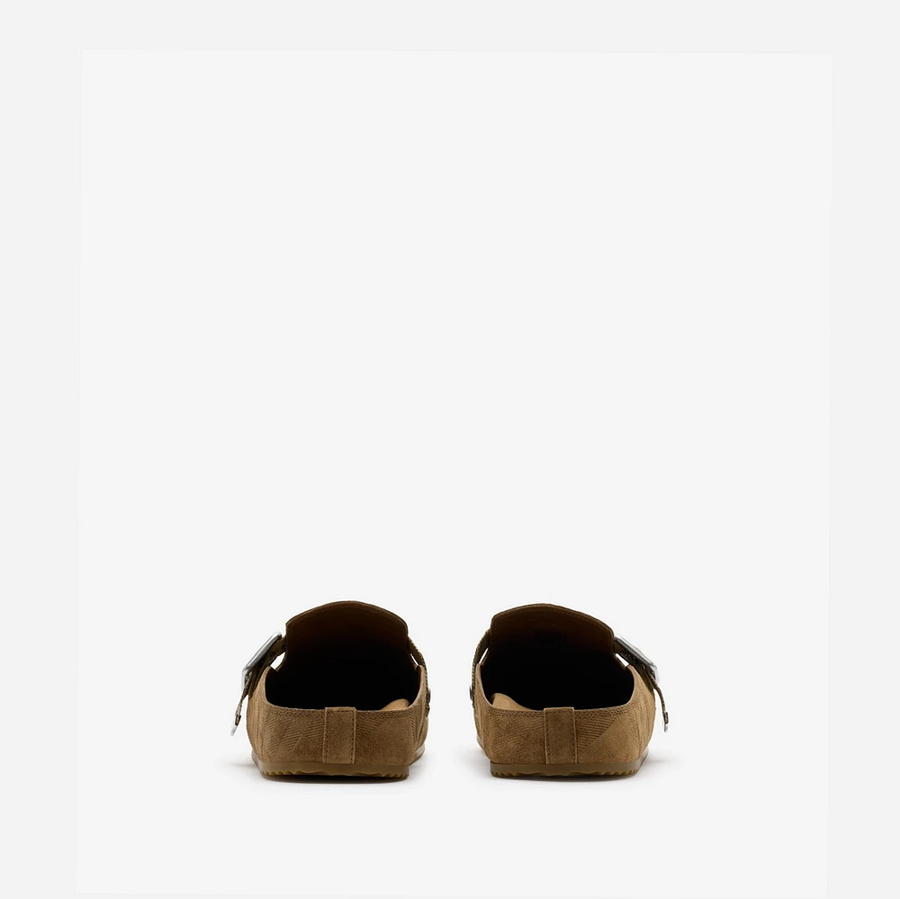 Check Suede Urchin Clogs - Women | Burberry® Official