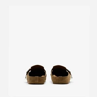 Check Suede Urchin Clogs - Women | Burberry® Official
