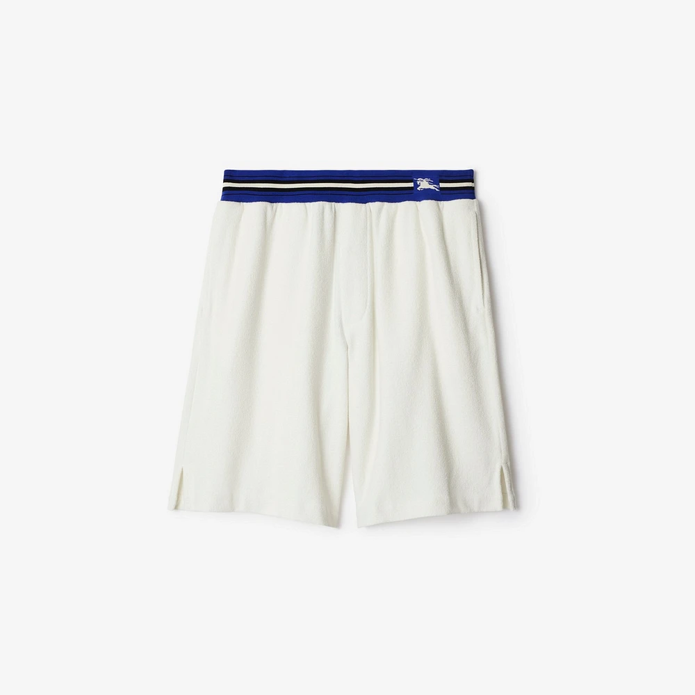 Cotton Towelling Shorts in Salt - Men | Burberry® Official