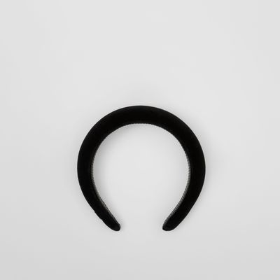 Velvet Hairband in Black - Women | Burberry® Official