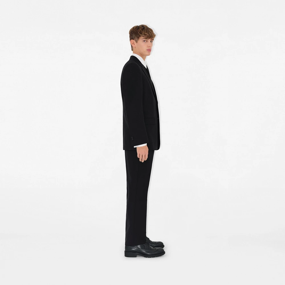 Wool Mohair Tailored Jacket in Black - Men | Burberry® Official