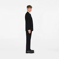 Wool Mohair Tailored Jacket in Black - Men | Burberry® Official