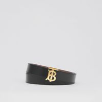 Reversible Leather TB Belt Black/tan/gold - Women | Burberry® Official