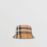 Exaggerated Check Faux Raffia Bucket Hat Archive Beige | Burberry® Official