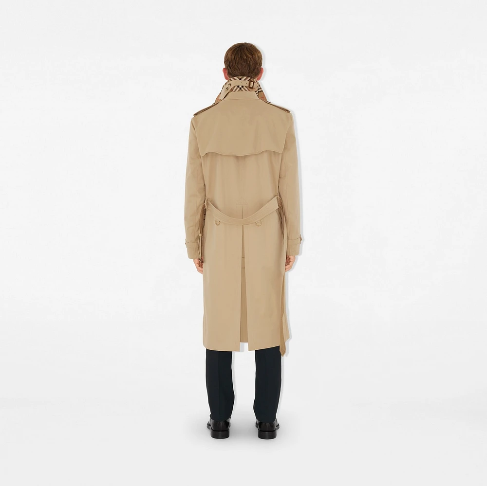 Long Kensington Heritage Trench Coat in Honey - Men, Cotton Gabardine | Burberry® Official