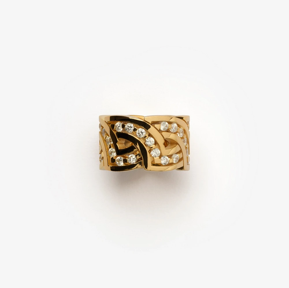 Shield Infinity Ring in Gold/clear - Women | Burberry® Official