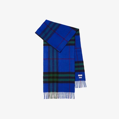Check Cashmere Scarf in Knight/ivy | Burberry® Official