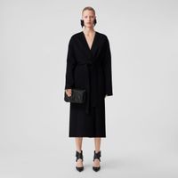 Cashmere Belted Coat Black - Women | Burberry® Official