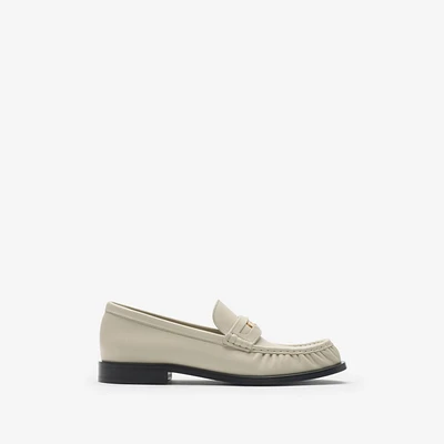 Leather Cadet Loafers in Nutmeg - Women | Burberry® Official