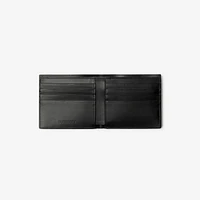 Check Bifold Wallet in Charcoal - Men, Canvas | Burberry® Official