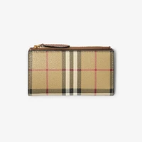 Check Bifold Wallet in Archive beige/briar brown