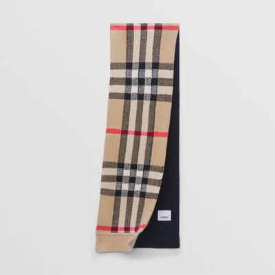 Vintage Check Wool Cashmere Blend Scarf in Archive Beige - Children | Burberry® Official