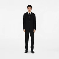 Wool Tailored Trousers in Black - Men | Burberry® Official