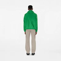 Check Trim Nylon Hooded Jacket in Caterpillar green - Men | Burberry® Official