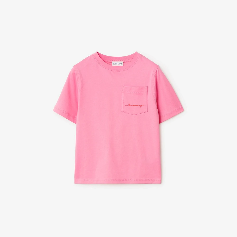 Cotton T-shirt in Blossom | Burberry® Official