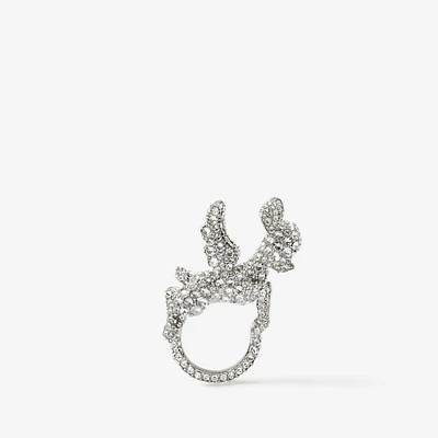 Fawn Crystal Ring in Palladium/crystal - Women | Burberry® Official