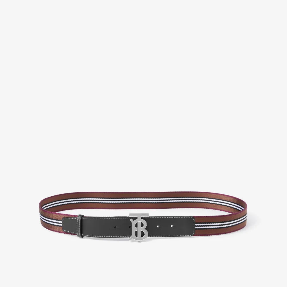 Burberry Icon Stripe Logo-Buckle Belt