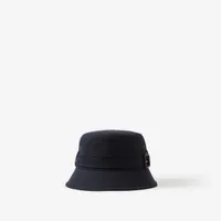 Cotton Gabardine Belted Bucket Hat in Coal blue - Men | Burberry® Official