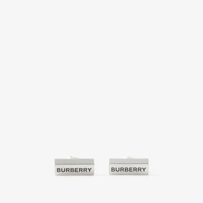 BURBERRY Logo detail palladium-plated tie bar