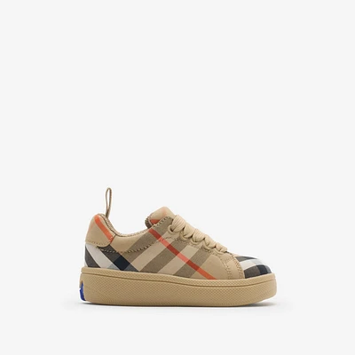 Check Sneakers in Sand - Children | Burberry® Official