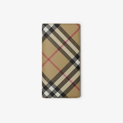 Check Continental Wallet in Sand - Men | Burberry® Official