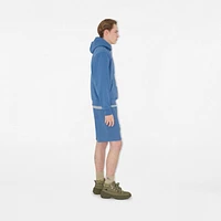 EKD Badge Cotton Shorts in Pool - Men | Burberry® Official