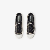 Check Sneakers in Black/calico - Men, Nylon | Burberry® Official