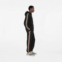 Check Trim Cotton Jogging Pants in Black - Men | Burberry® Official