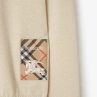 Check Label Wool Sweater in Nutmeg - Men | Burberry® Official