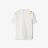 Cotton T-shirt in Salt - Men | Burberry® Official